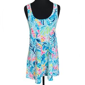 Lilly Pulitzer Melle Pima cotton multicolor trapeze swing dress swim coverup XS